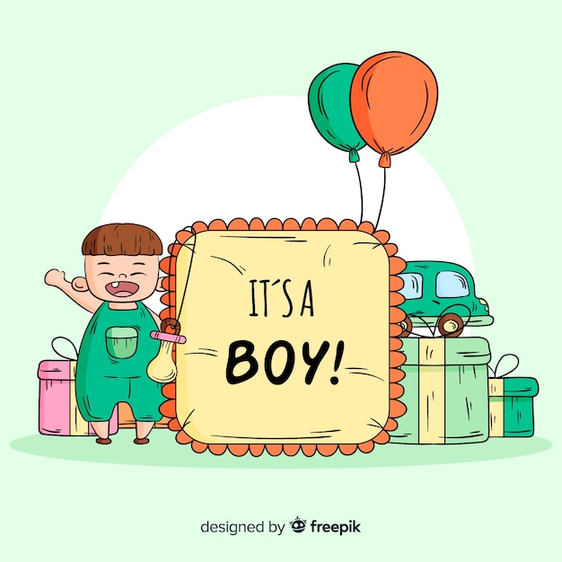 Beautiful its a boy baby shower template