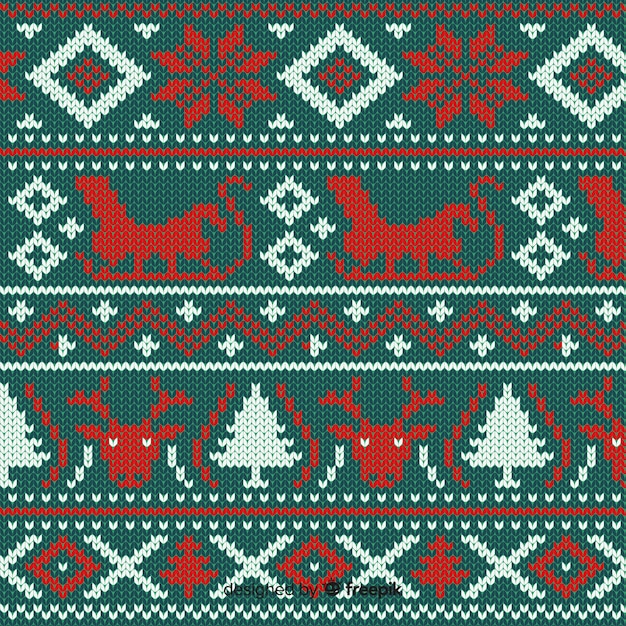 Beautiful knitted christmas pattern