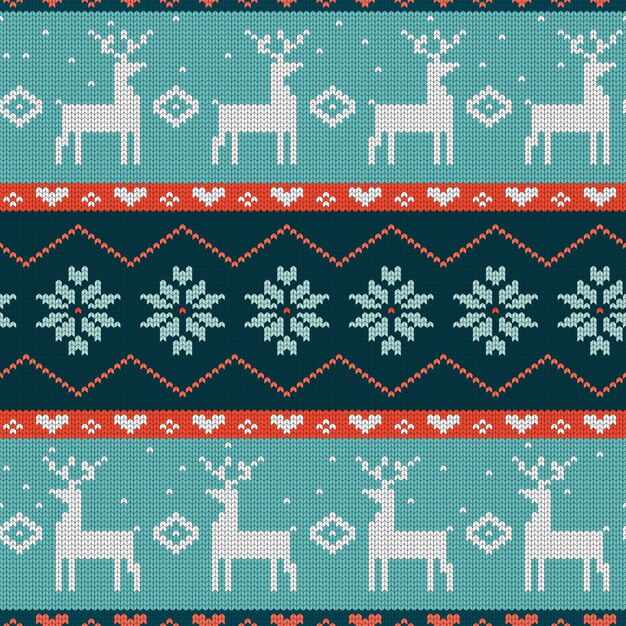 Beautiful knitted christmas pattern