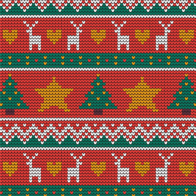 Beautiful knitted christmas pattern