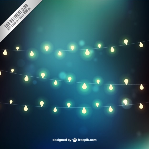 Free vector beautiful lights garlands