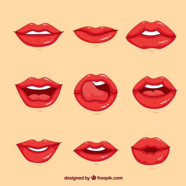 Beautiful lips set 