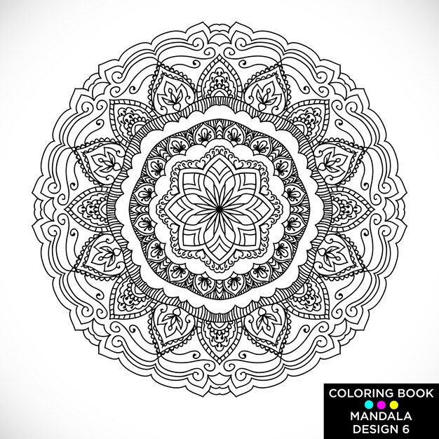 Beautiful mandala for coloring book