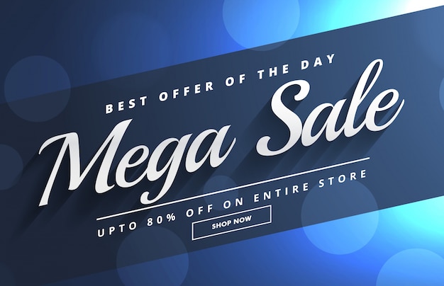 Free Vector beautiful mega sale bokeh banner template design