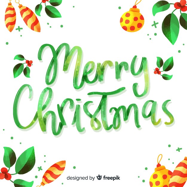 Beautiful merry christmas lettering