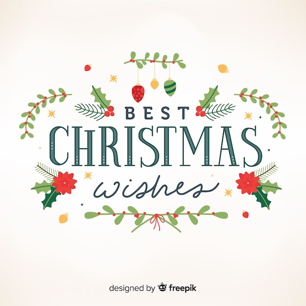 Beautiful merry christmas lettering