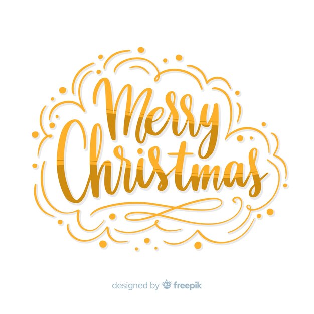 Beautiful merry christmas lettering