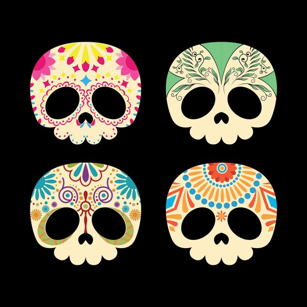 Beautiful mexican skull collection