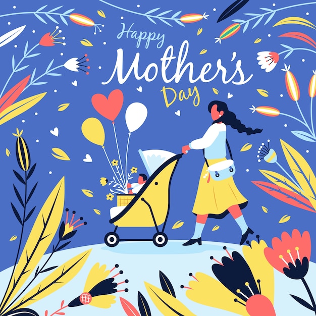 Free vector beautiful mother's day background