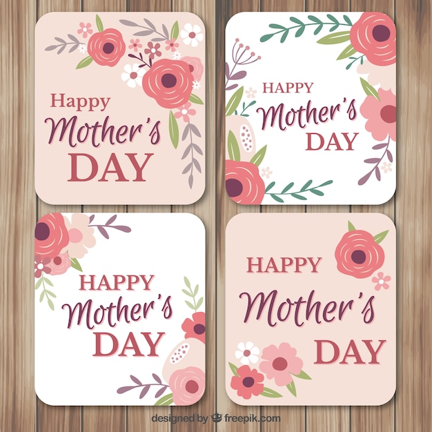 Free Vector beautiful mother's day cards