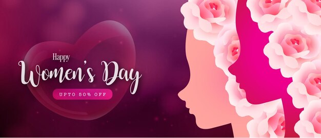 Beautiful Mothers Day International Womens Day Banner Background Poster Female Theme Free Vector