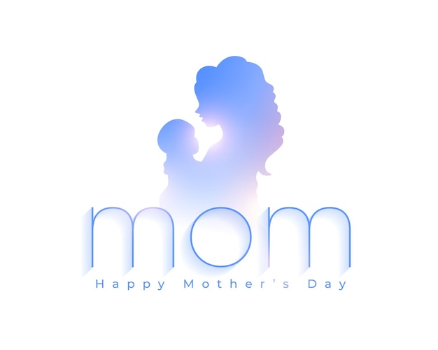 Free Vector beautiful mothers day wishes background for woman and child love relation