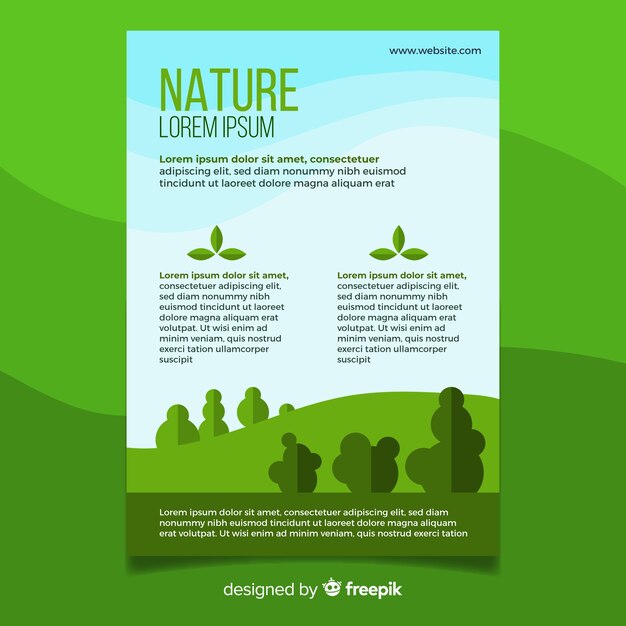 Beautiful nature flyer template