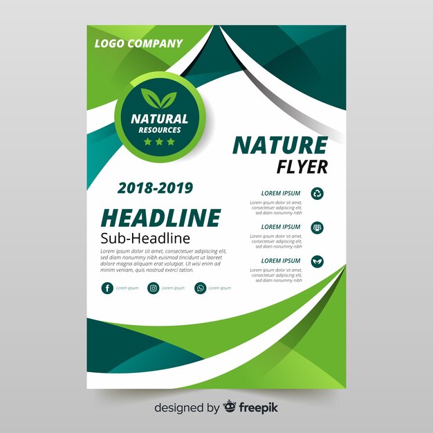 Beautiful nature flyer template