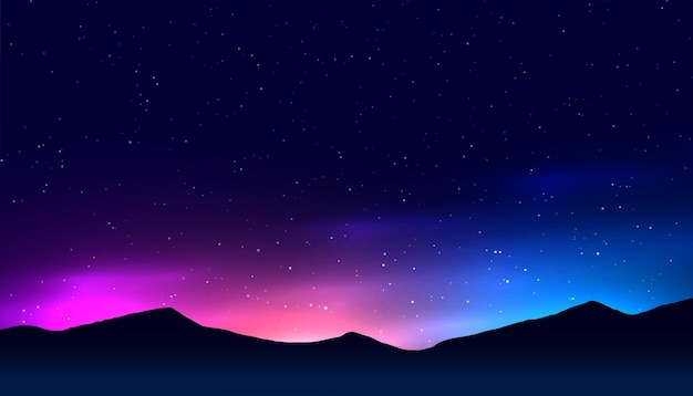 Free Vector beautiful night sky banner discover the universe in new light