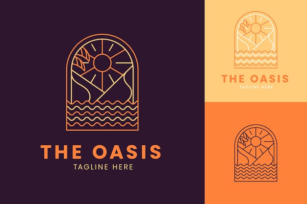 Beautiful oasis logo template