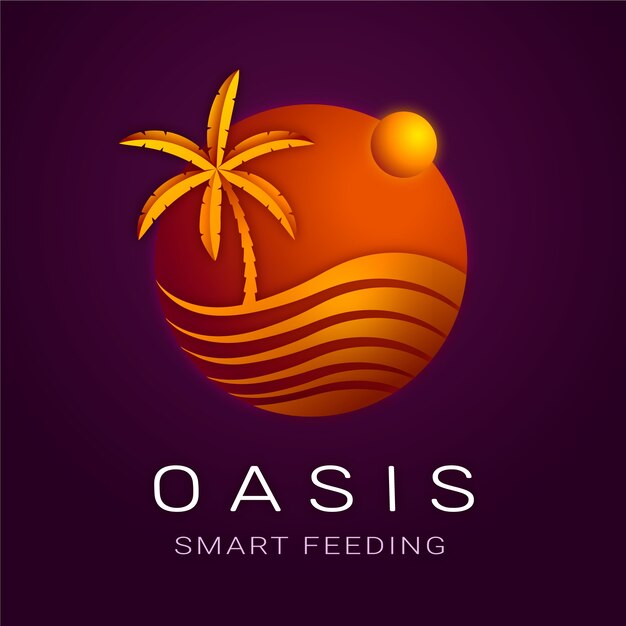 Beautiful oasis logo template