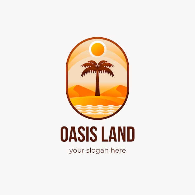 Beautiful oasis logo template