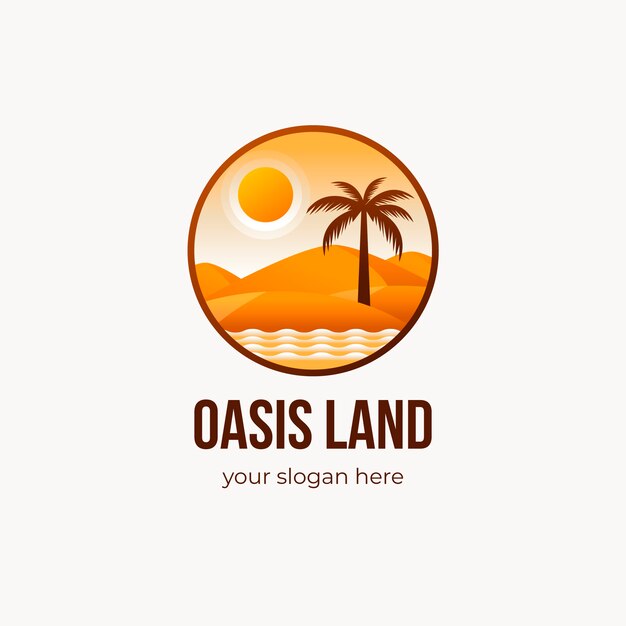 Beautiful oasis logo template