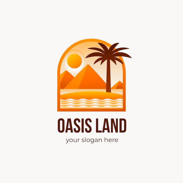 Beautiful oasis logo template