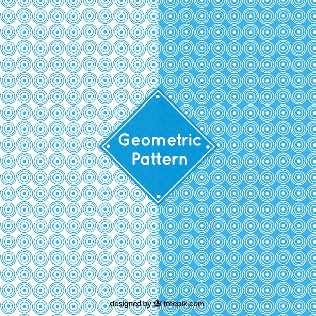 Free Vector beautiful patterns with rounded forms