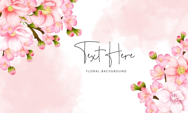 beautiful pink floral background template