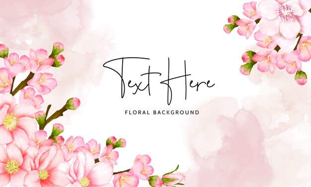 beautiful pink floral background template