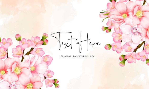 beautiful pink floral background template