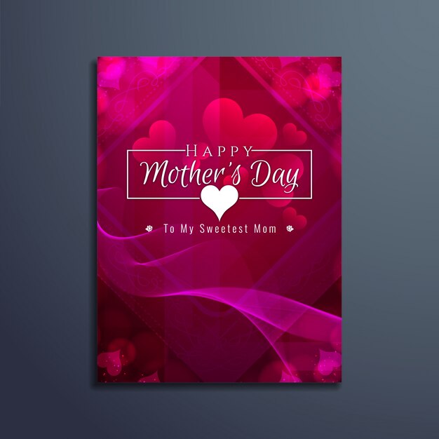 Beautiful pink mother's day brochure