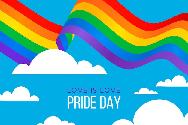 Beautiful pride day flag concept