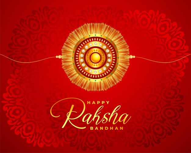 Beautiful raksha bandhan realistic festival card design