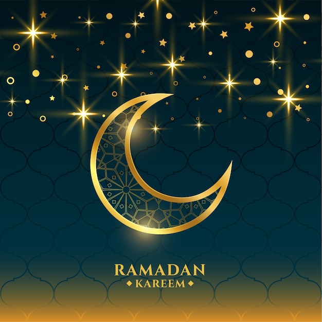 Beautiful ramadan kareem holy season greeting card design