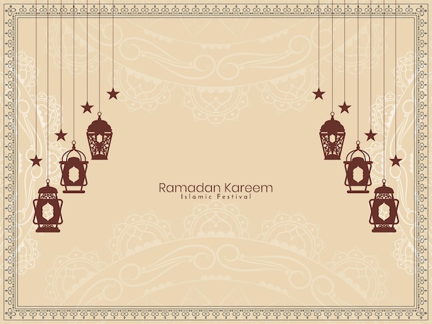 Beautiful Ramadan Kareem Islamic traditional festival background