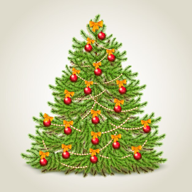 Beautiful realistic christmas tree