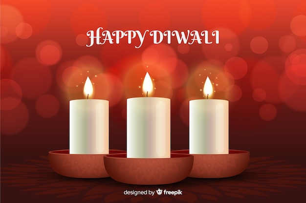 Beautiful realistic diwali background