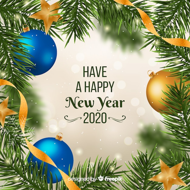 Beautiful realistic new year 2020