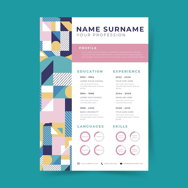 Beautiful resume design template