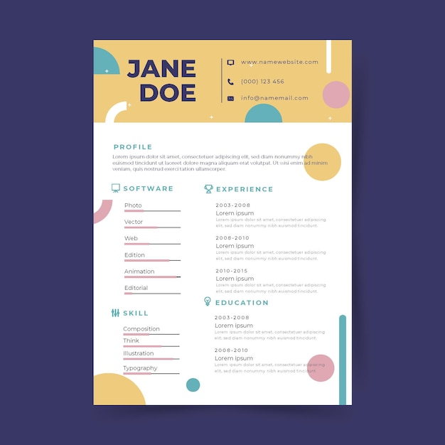 Beautiful resume design template