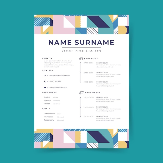 Beautiful resume design template