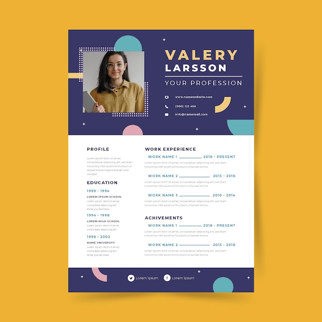 Beautiful resume design template