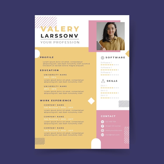 Beautiful resume design template