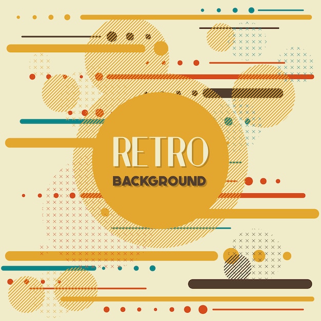 Free Vector beautiful retro background