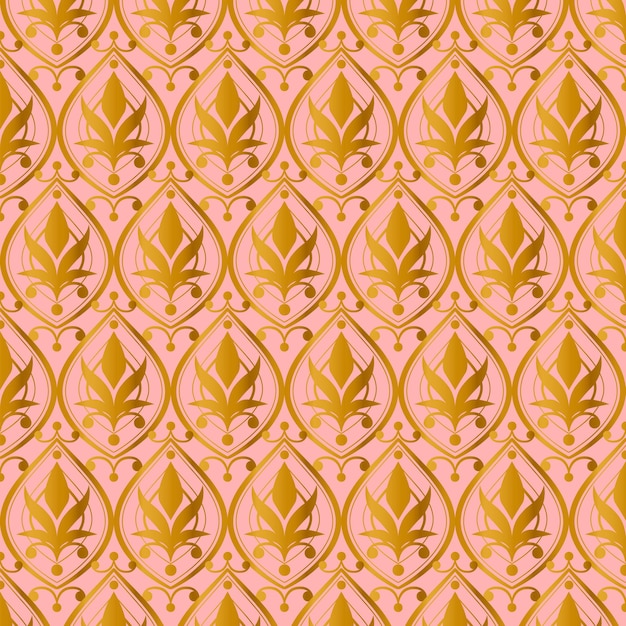 Free Vector beautiful rose gold pattern