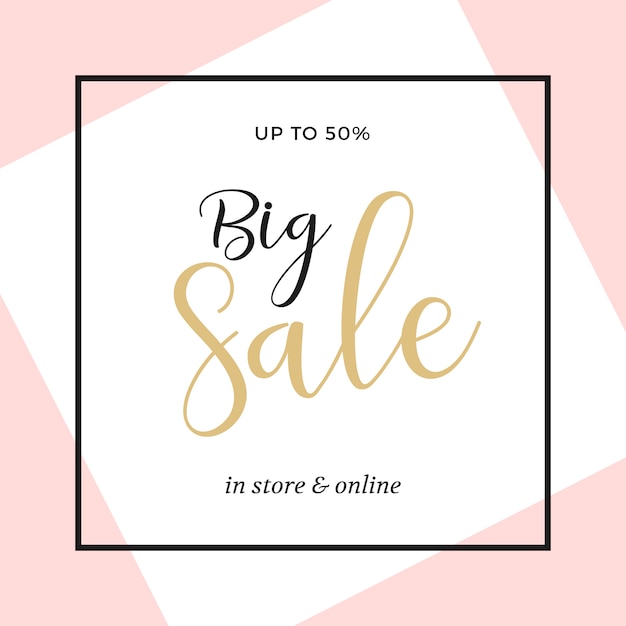 Beautiful sale banner template design