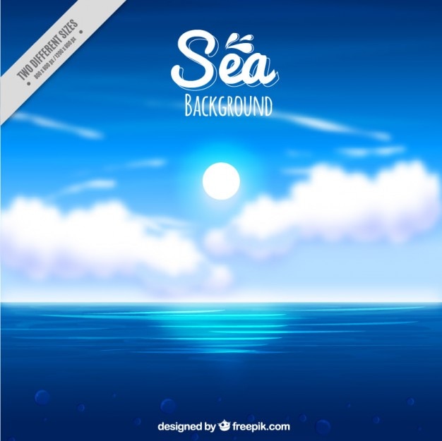 Free vector beautiful sea landscape background