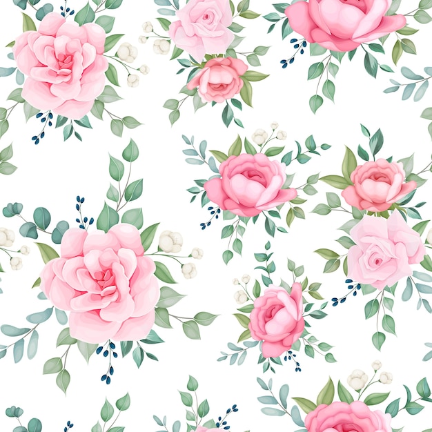 Beautiful seamless pattern blooming floral