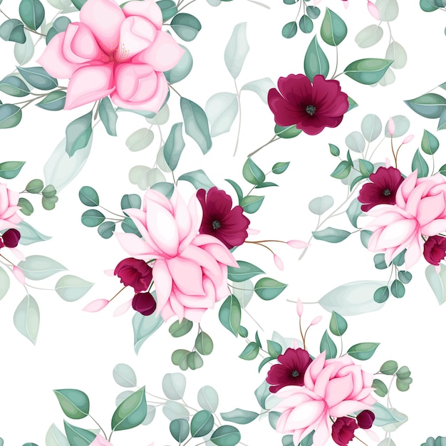 Beautiful seamless pattern floral design