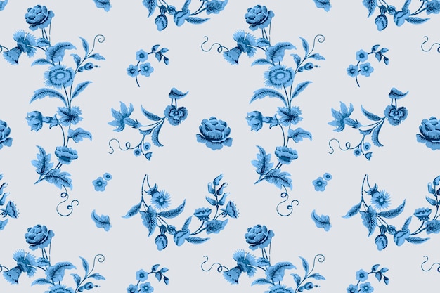 Beautiful seamless pattern of flowers