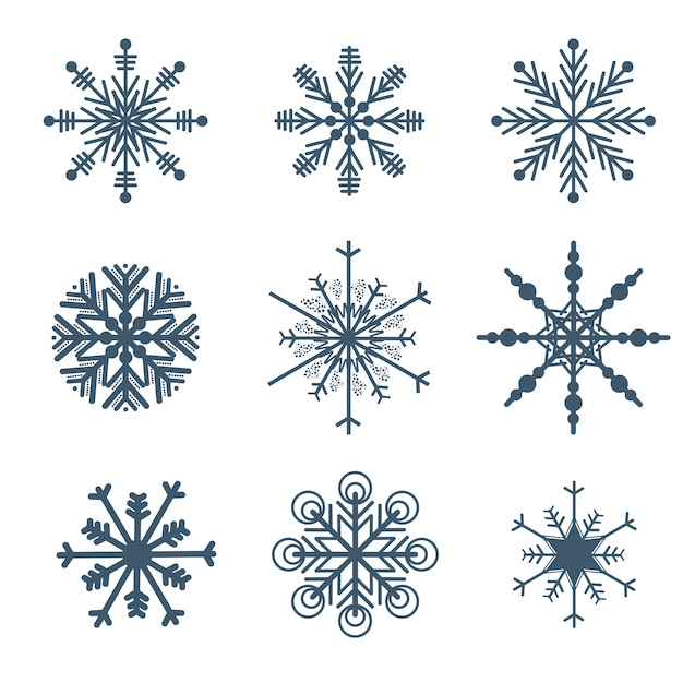 Beautiful Snowflakes set elements 