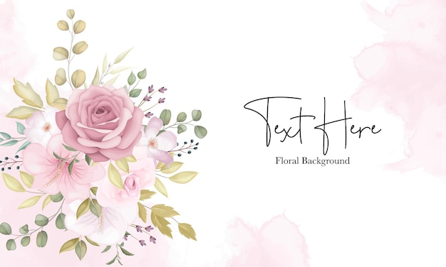 Beautiful soft floral background with dusty pink flowers